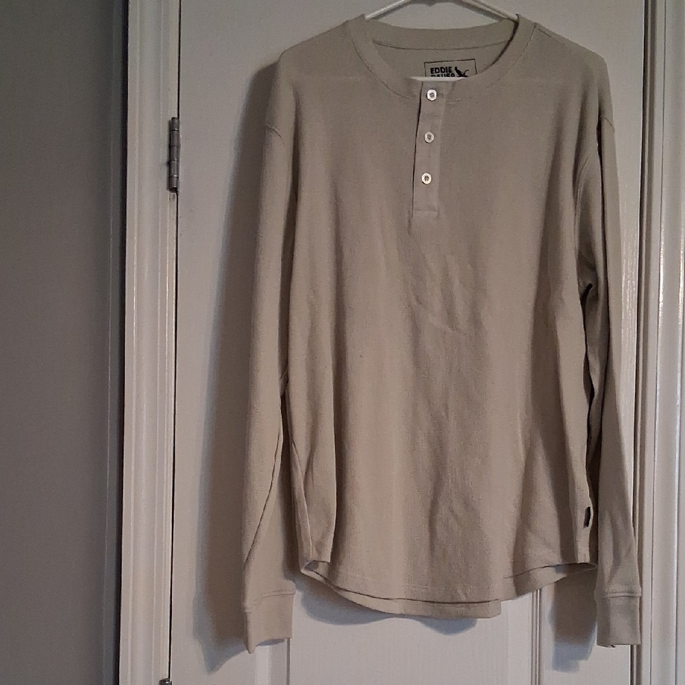 Eddie Bauer Light Tan Henley Shirt